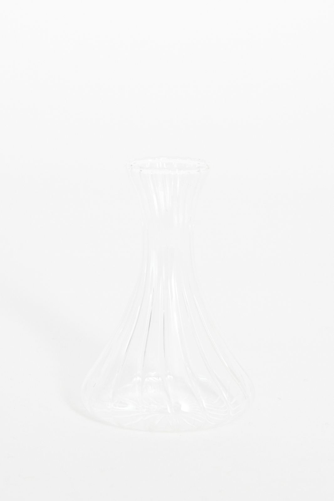 Glazen vaasje boro rib (7x10 cm)