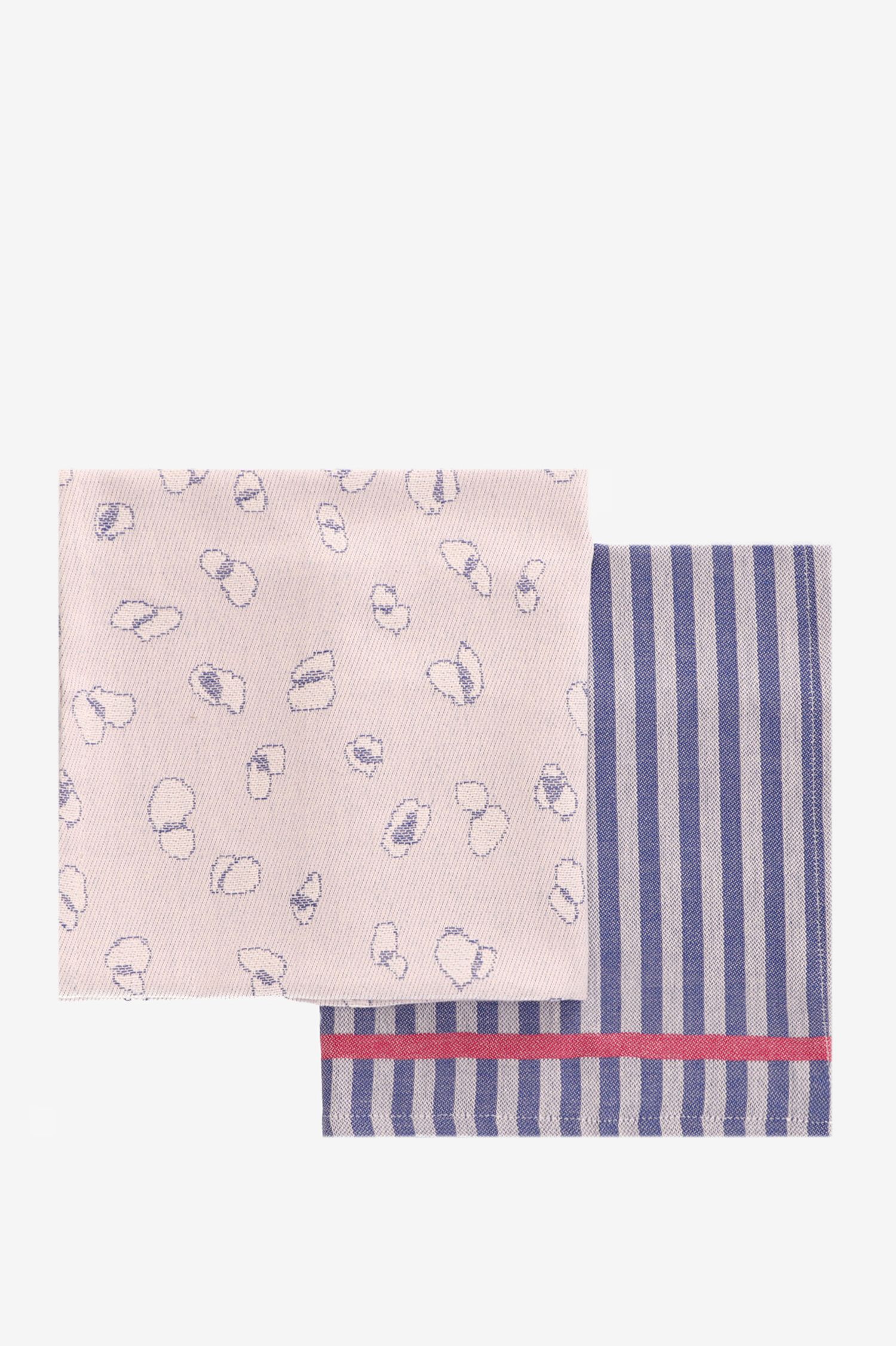 Theedoeken set van 3 kleur beige