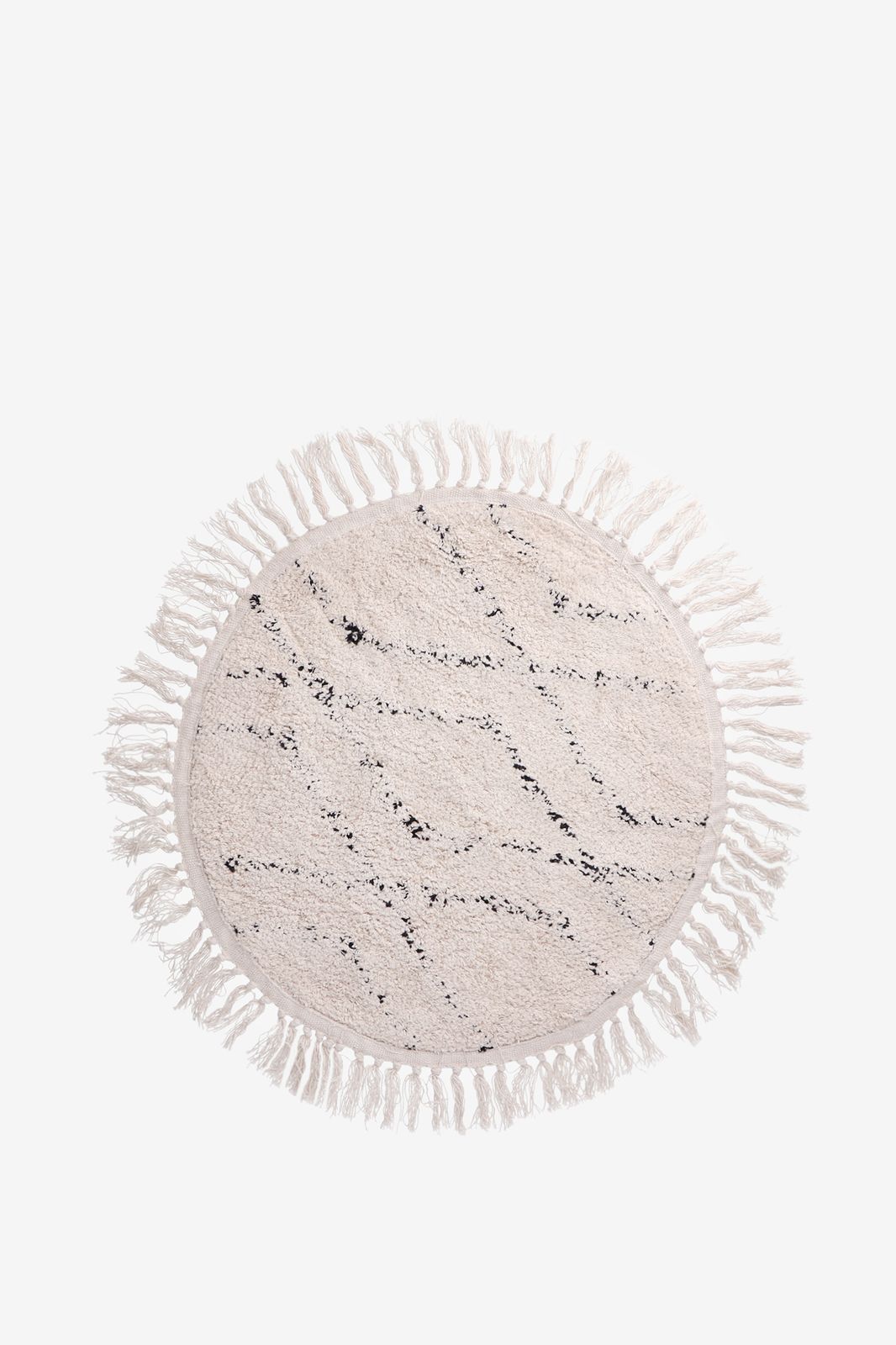Grijze ronde badmat (60 cm)