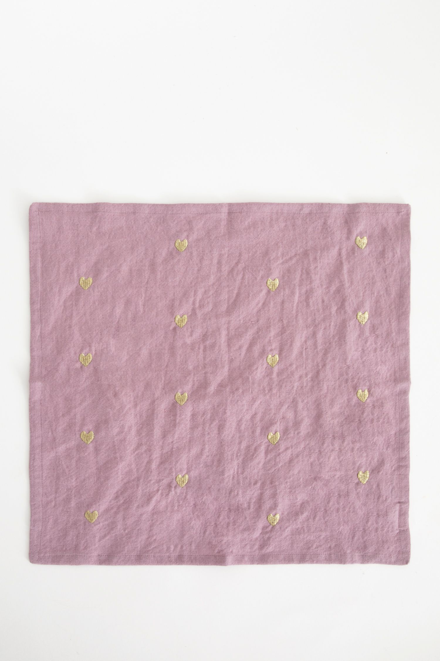 Roze servet met goud geborduurde hartjes - Homeland | Sissy-Boy