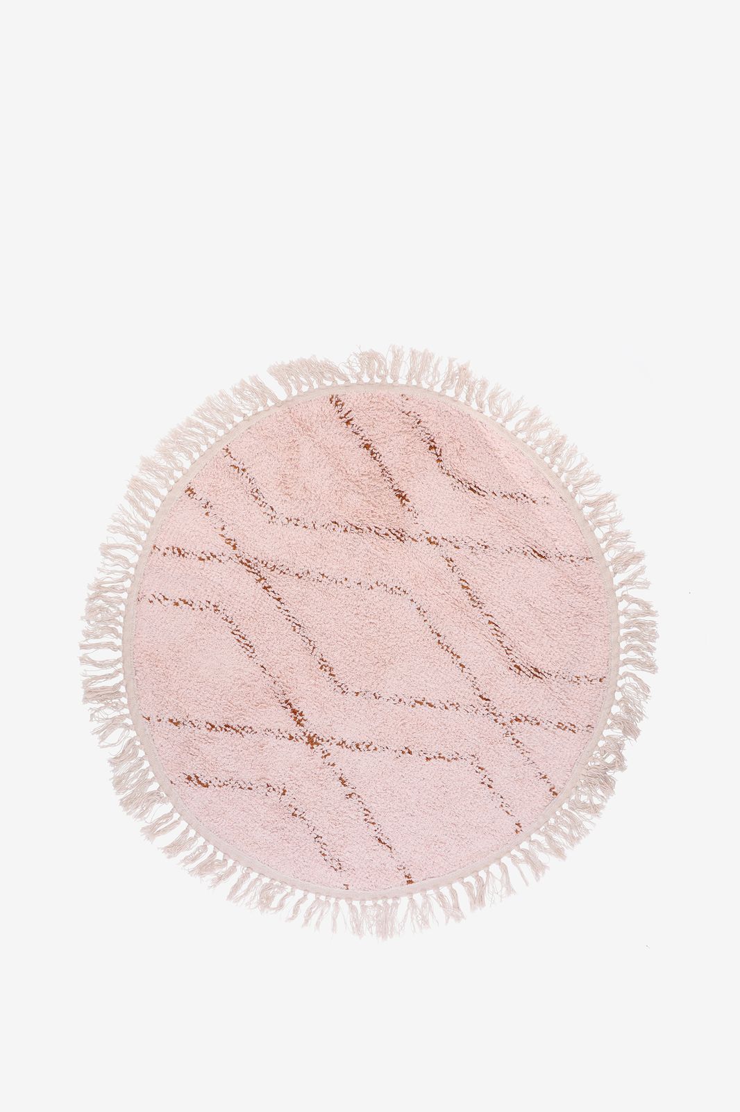 Roze ronde badmat (80 cm)