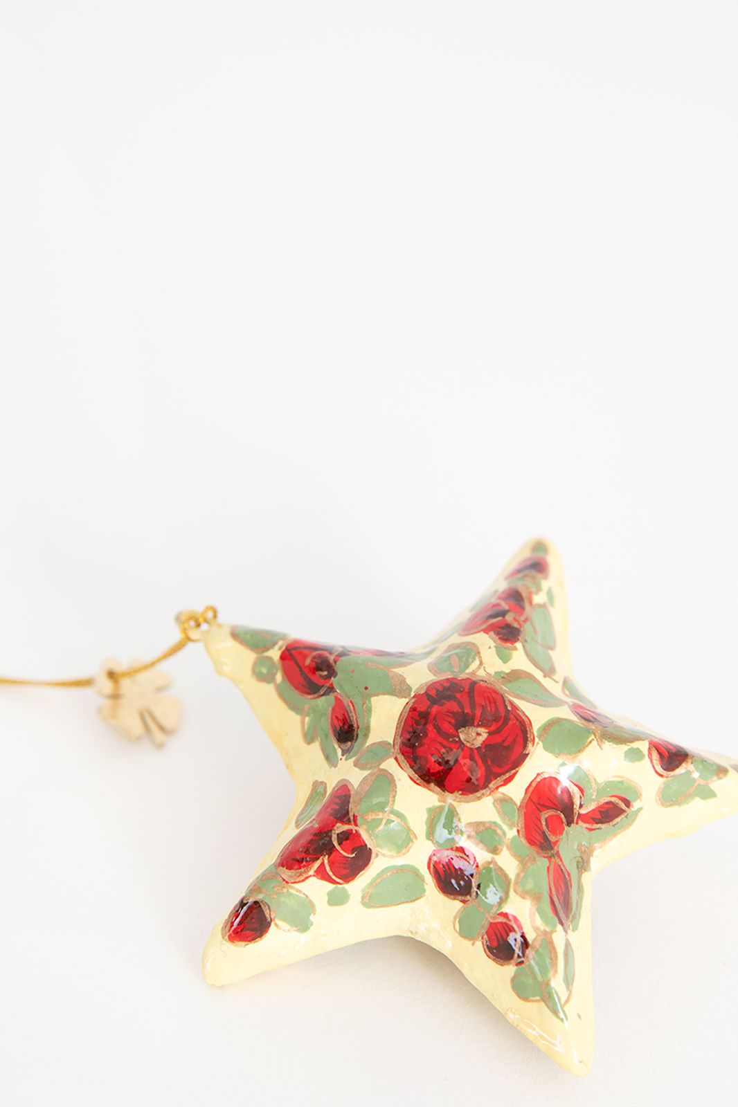 droom dichters Ontvangende machine Kerst ornament ster van papier maché met bloemenprint - Homeland | Sissy-Boy