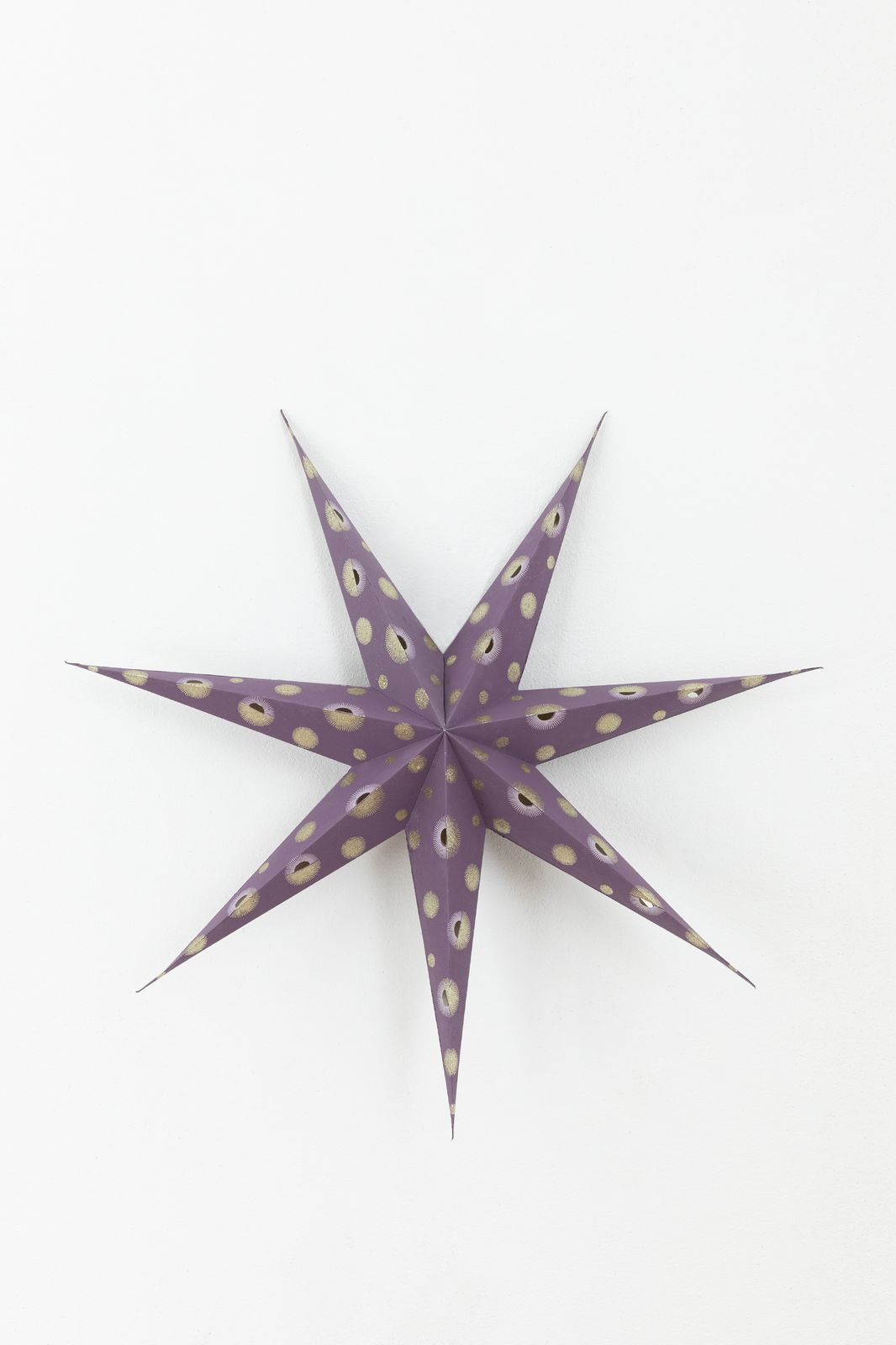 Kerstdecoratie paarse ster met print (80 cm) - Homeland | Sissy-Boy