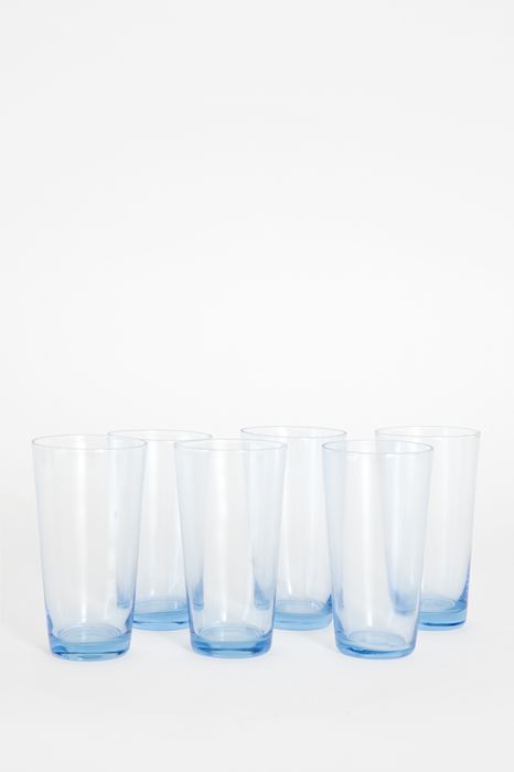 Verres à eau aspect vintage - bleu
