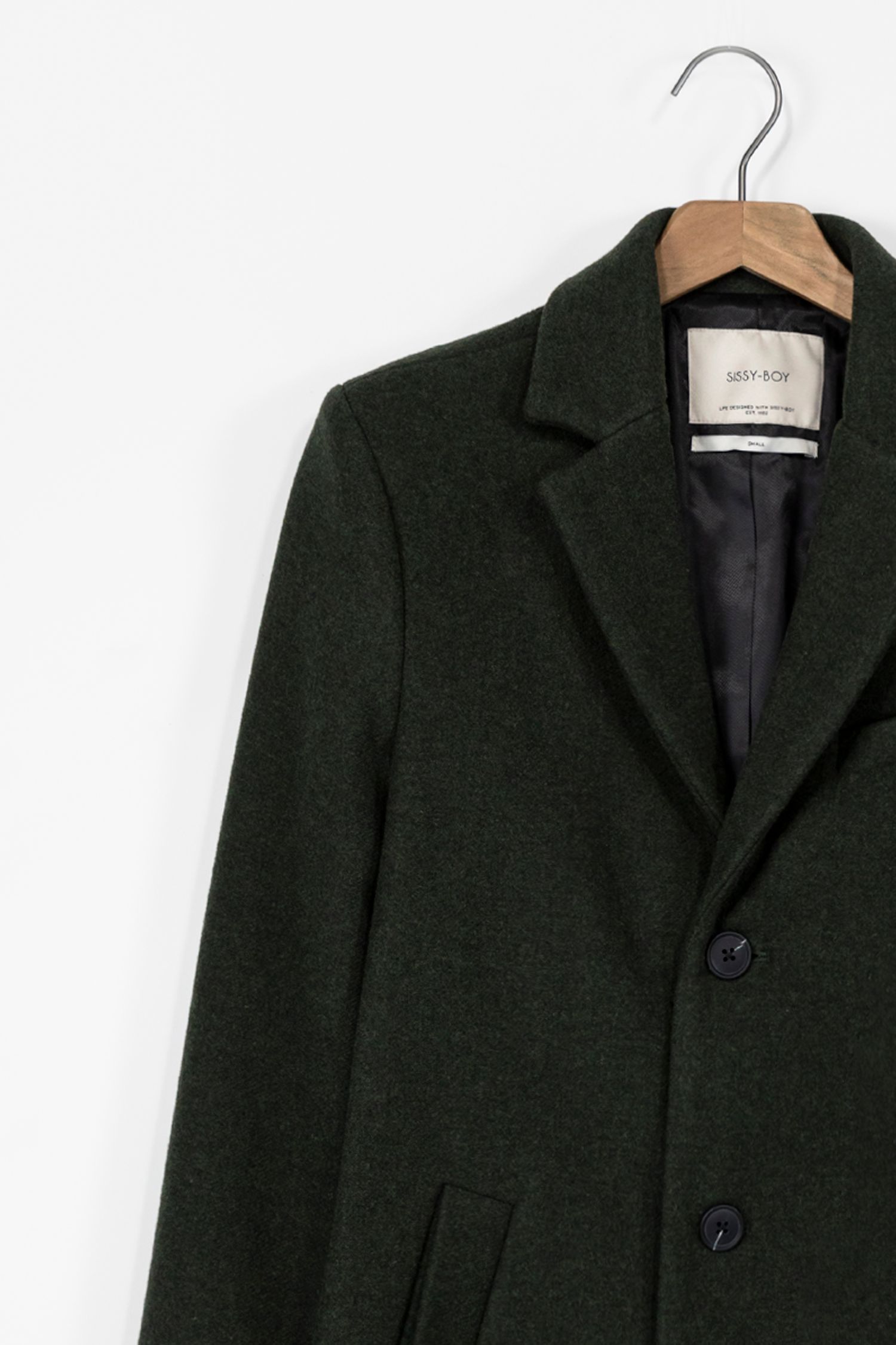 Manteau vert outlet cintré