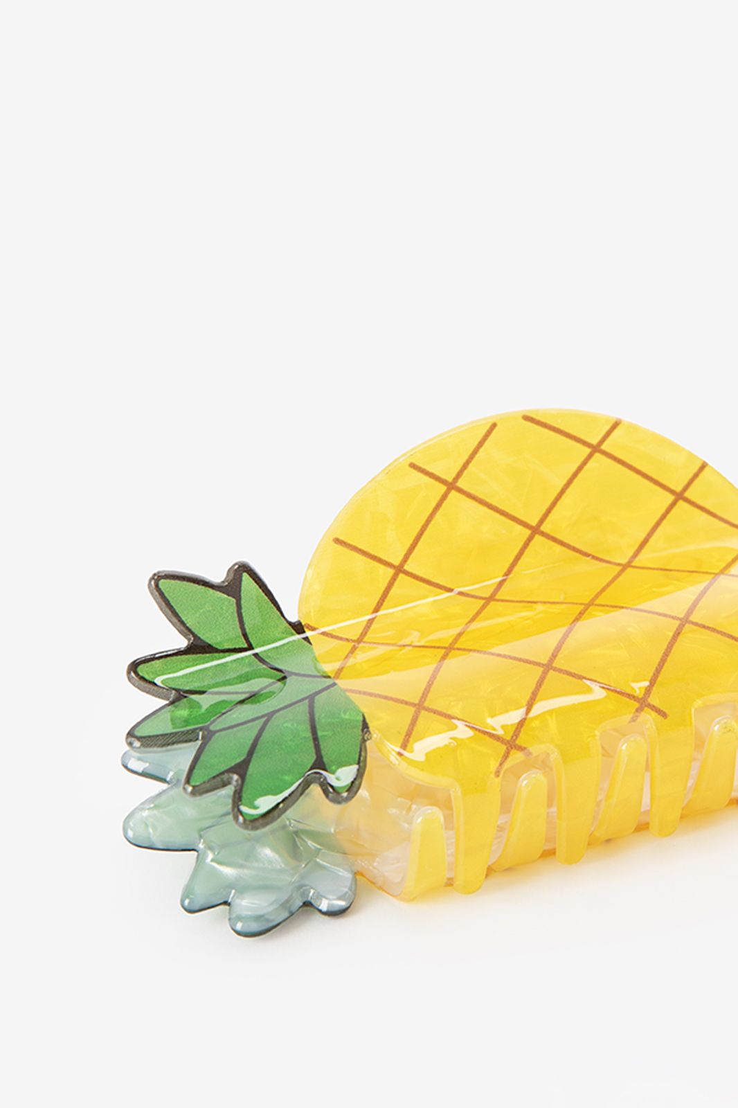 Pince à cheveux ananas - jaune