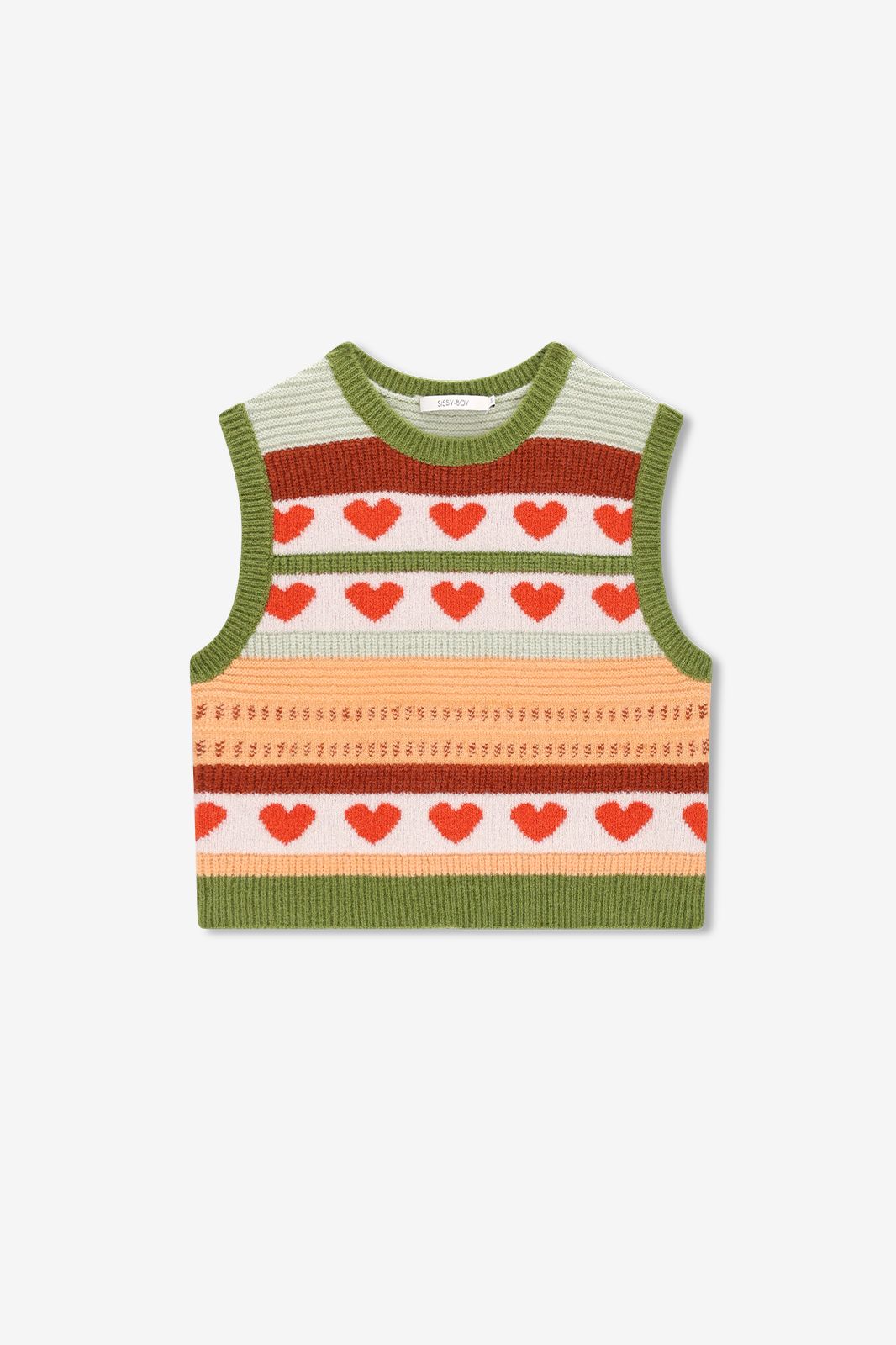 Spencer avec cœurs jacquard - multicolore