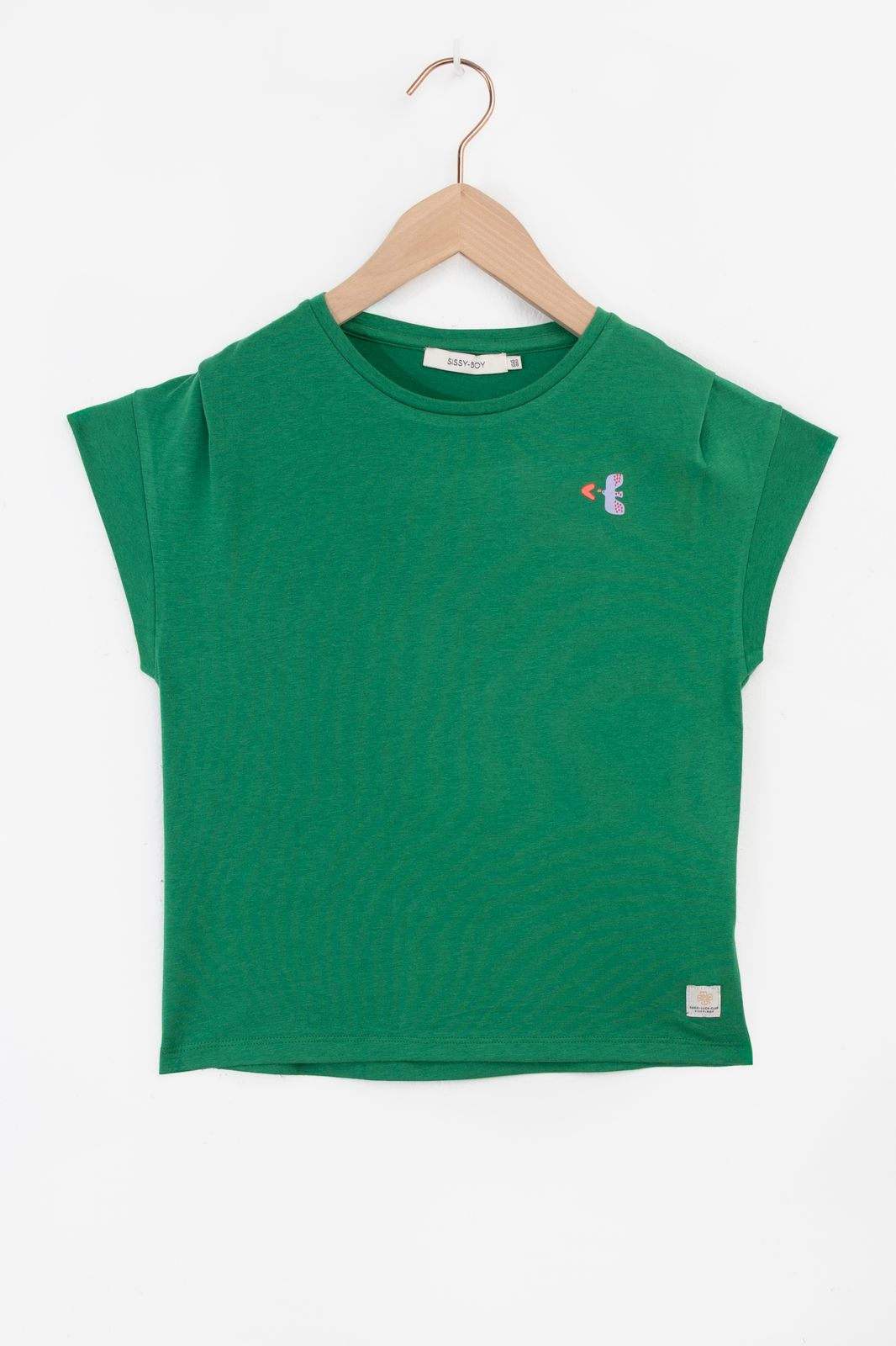 T-shirt avec détails plissés - vert