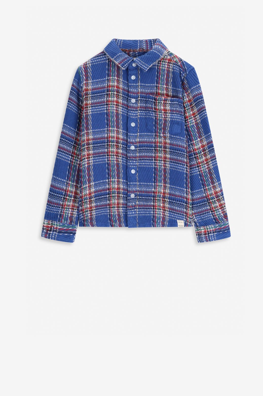 Rot kariertes Hemd mit Loose Fit- blau