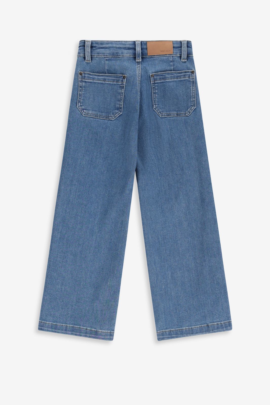 Jeans mit aufgestickten Taschen - blau