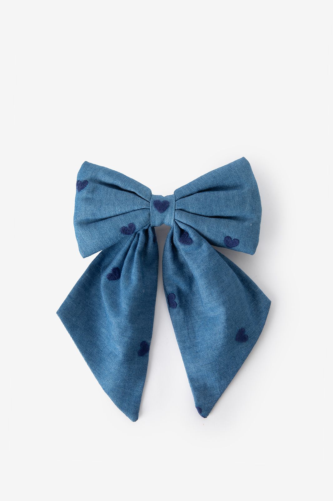 Haarspange mit Jeansschleife - blau