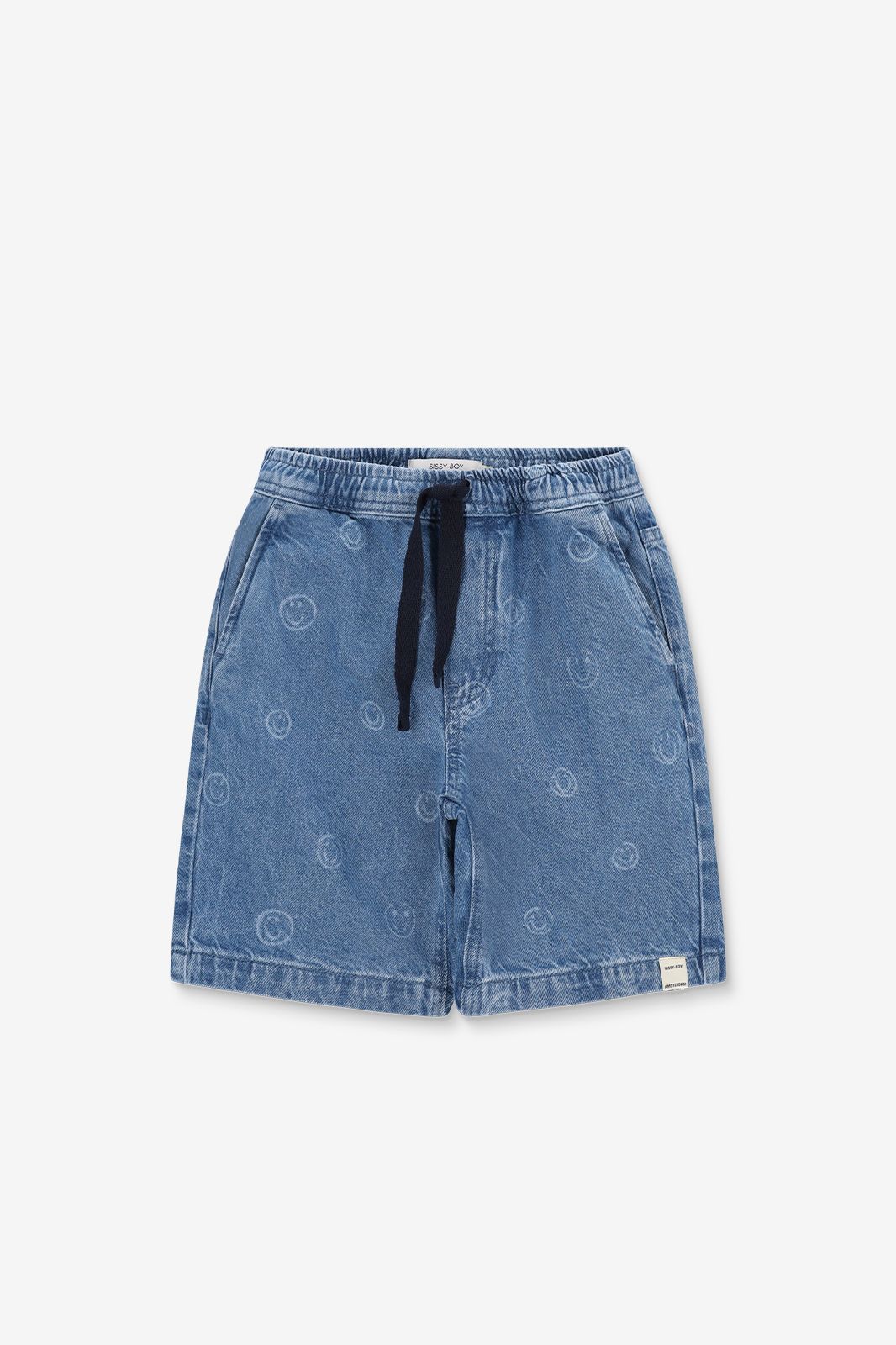 Jeansshorts mit Smileys - blau