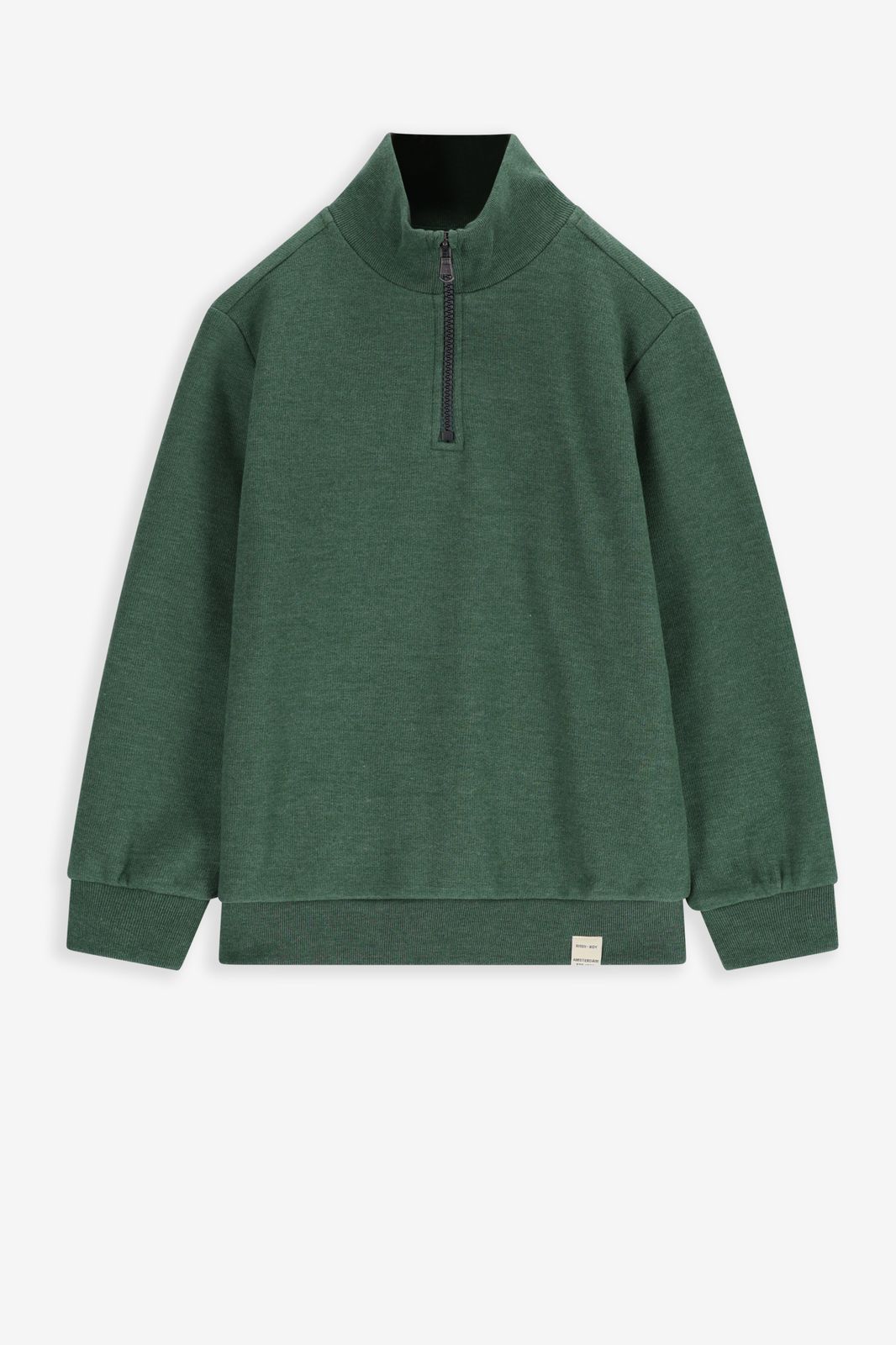 Sweater mit Reißverschluss - grün