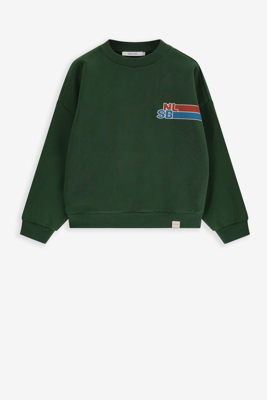 Sweater mit Artwork-Print - dunkelgrün
