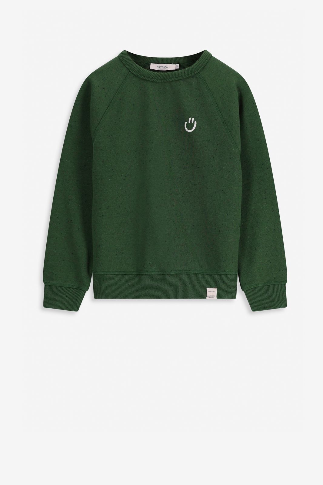 Raglansweater mit Artwork-Print - dunkelgrün