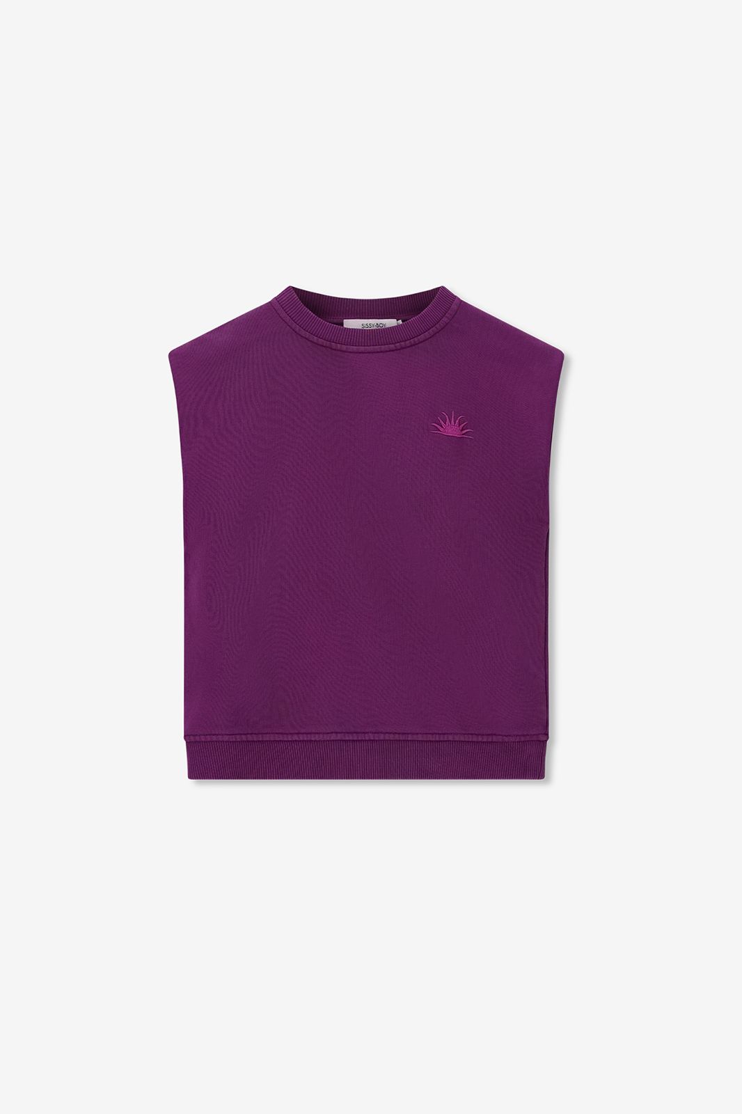 Ärmelloser Sweater - dunkellila
