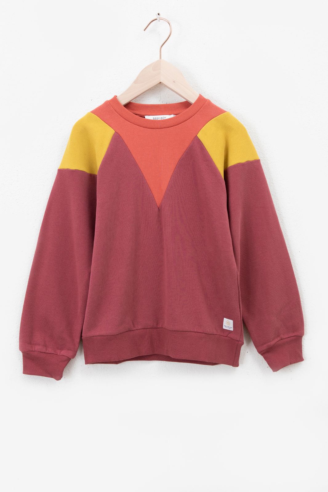 Sweater in Colorblocking-Optik - altrosa