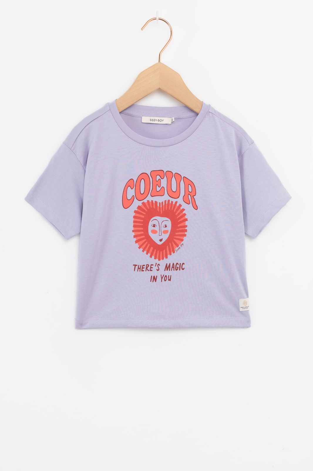 T-Shirt Coeur - flieder