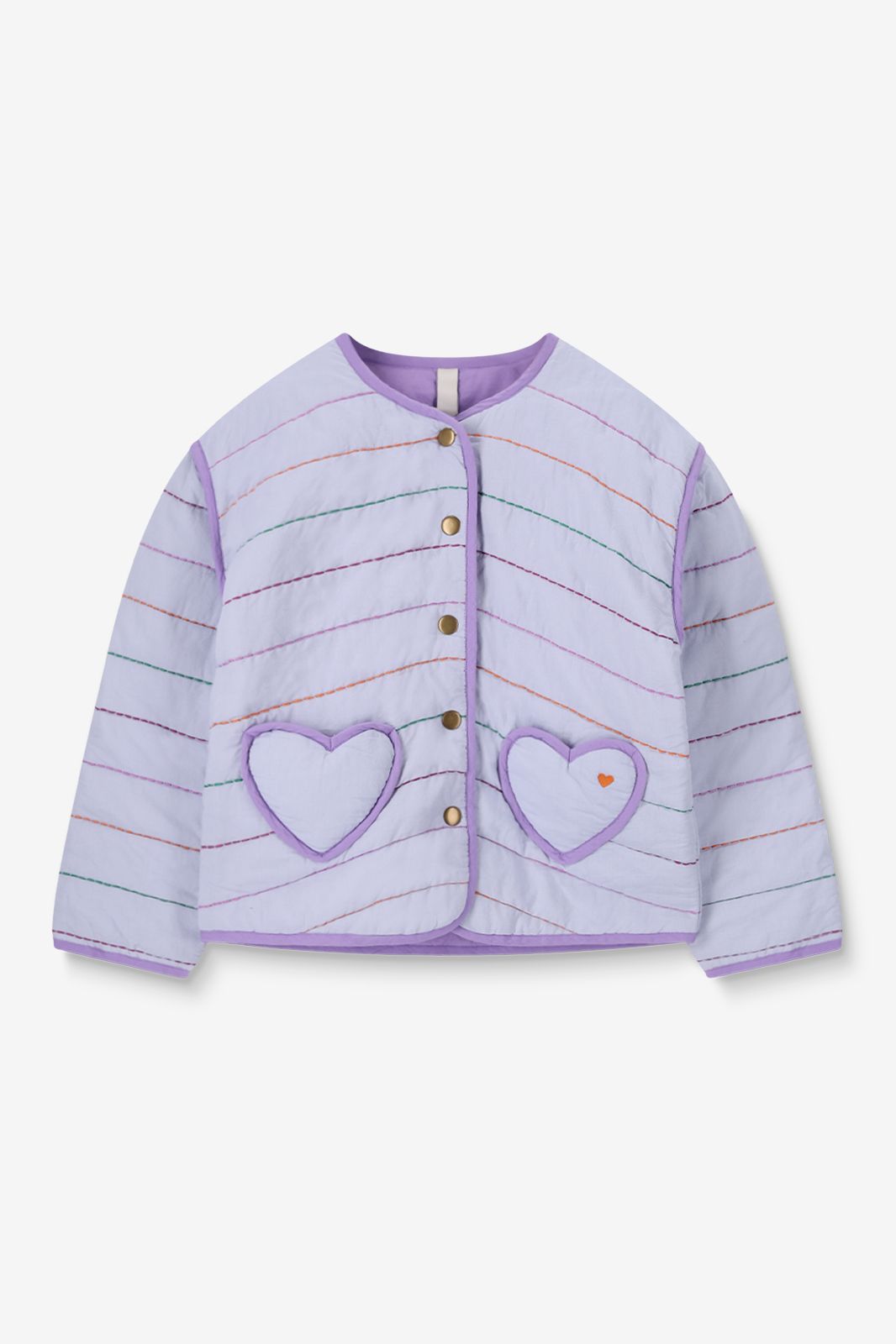 Steppjacke mit aufgenähten Taschen - flieder