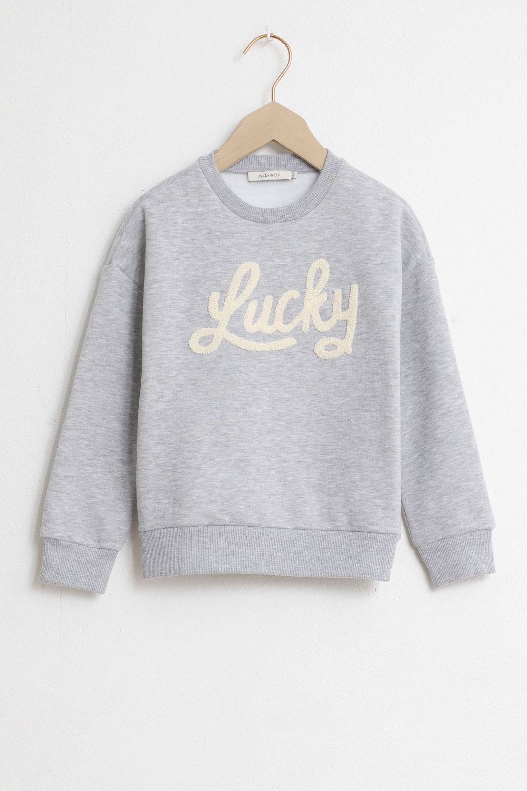 Grauer Sweater Lucky