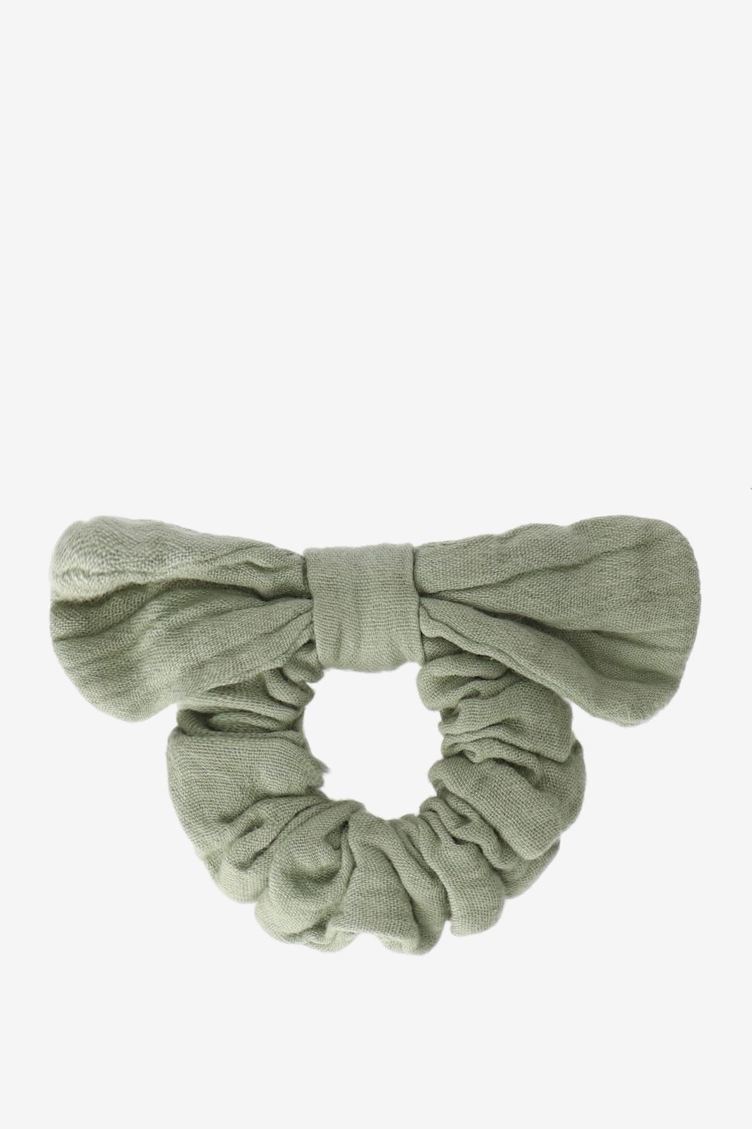 Grünes Schrunchie Musselin