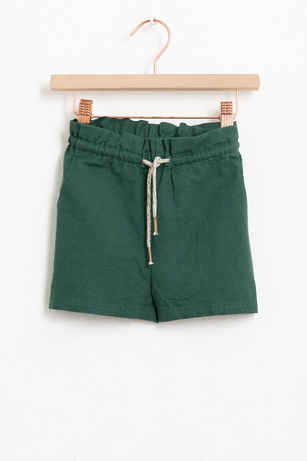 Paperbag-Shorts - grün