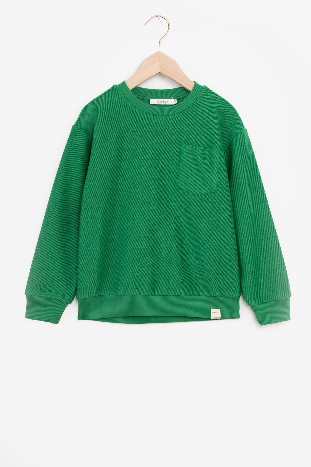 Sweater mit Brusttasche - grün