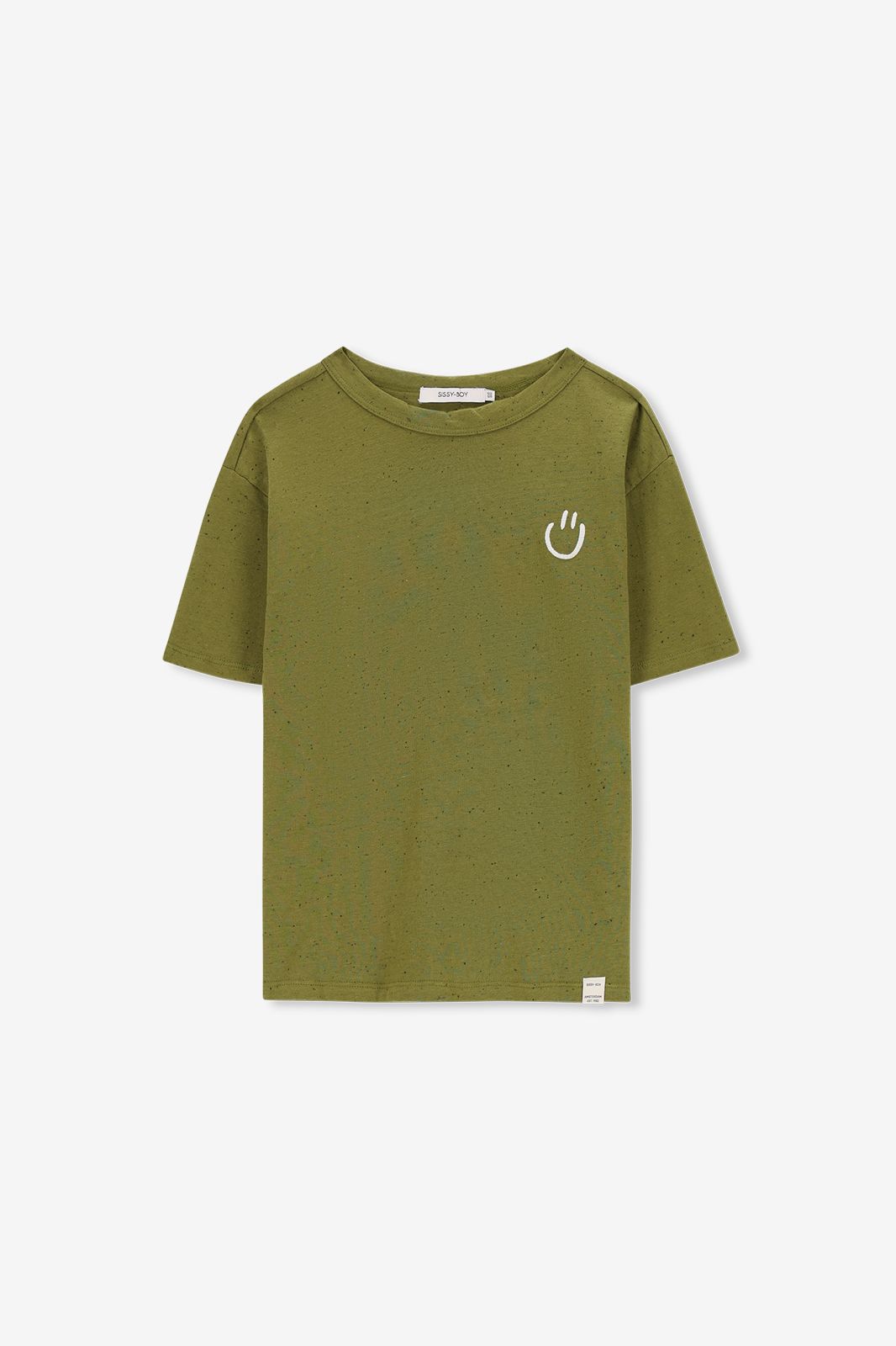 Oversize-Shirt mit Print - grün