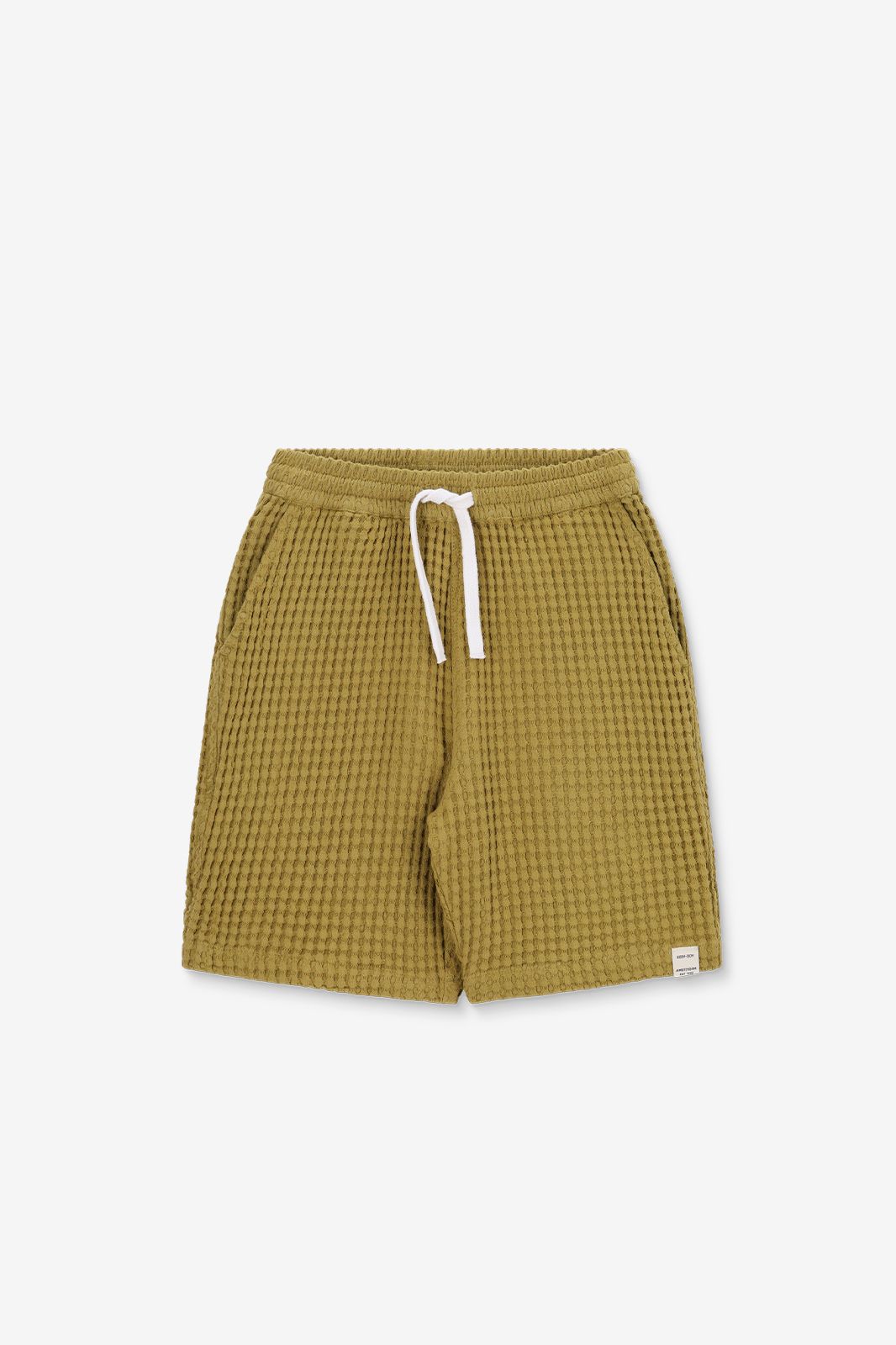 Shorts mit Waffelmuster - hellgrün