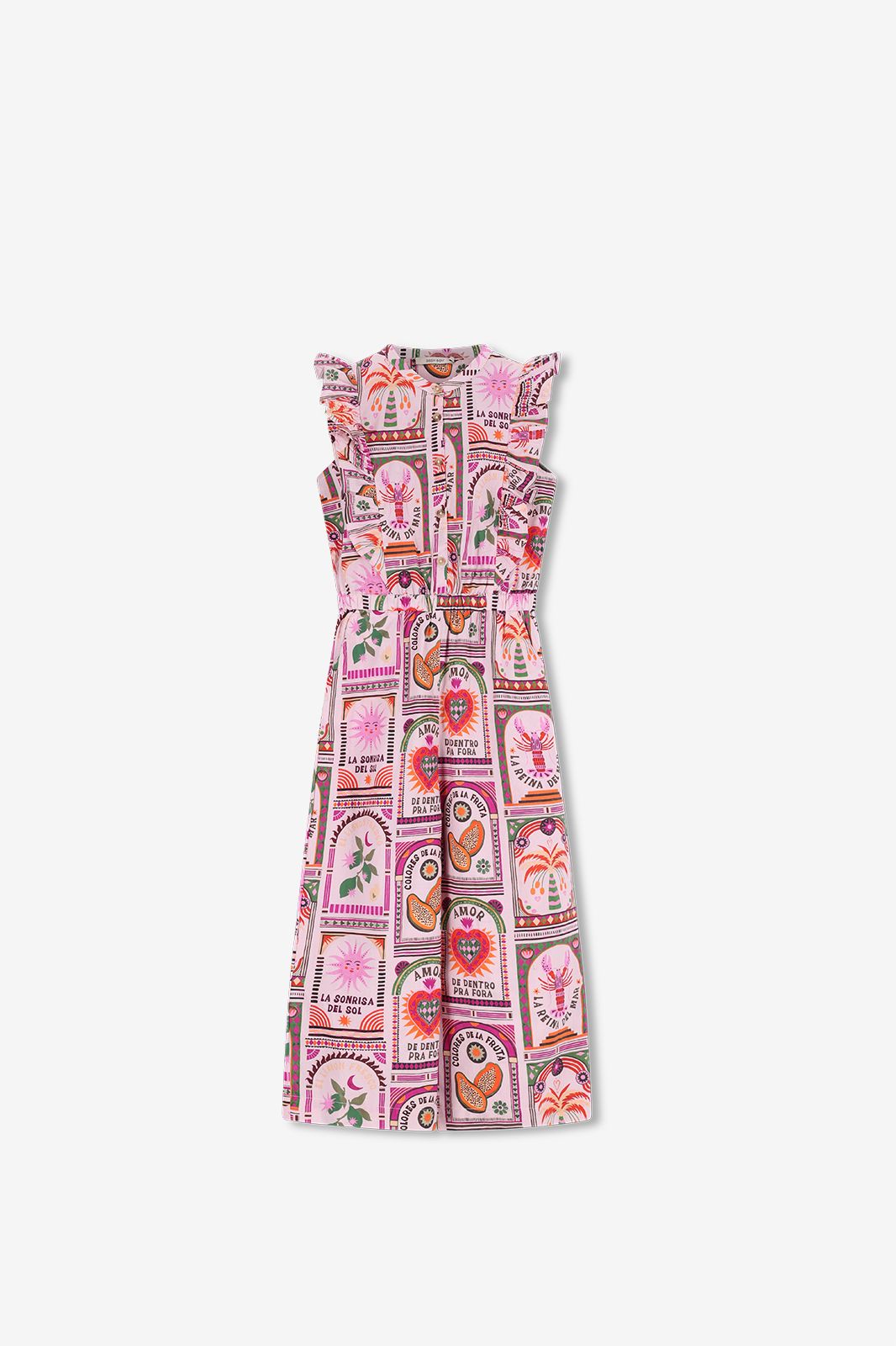 Gemusterter Jumpsuit - hellrosa
