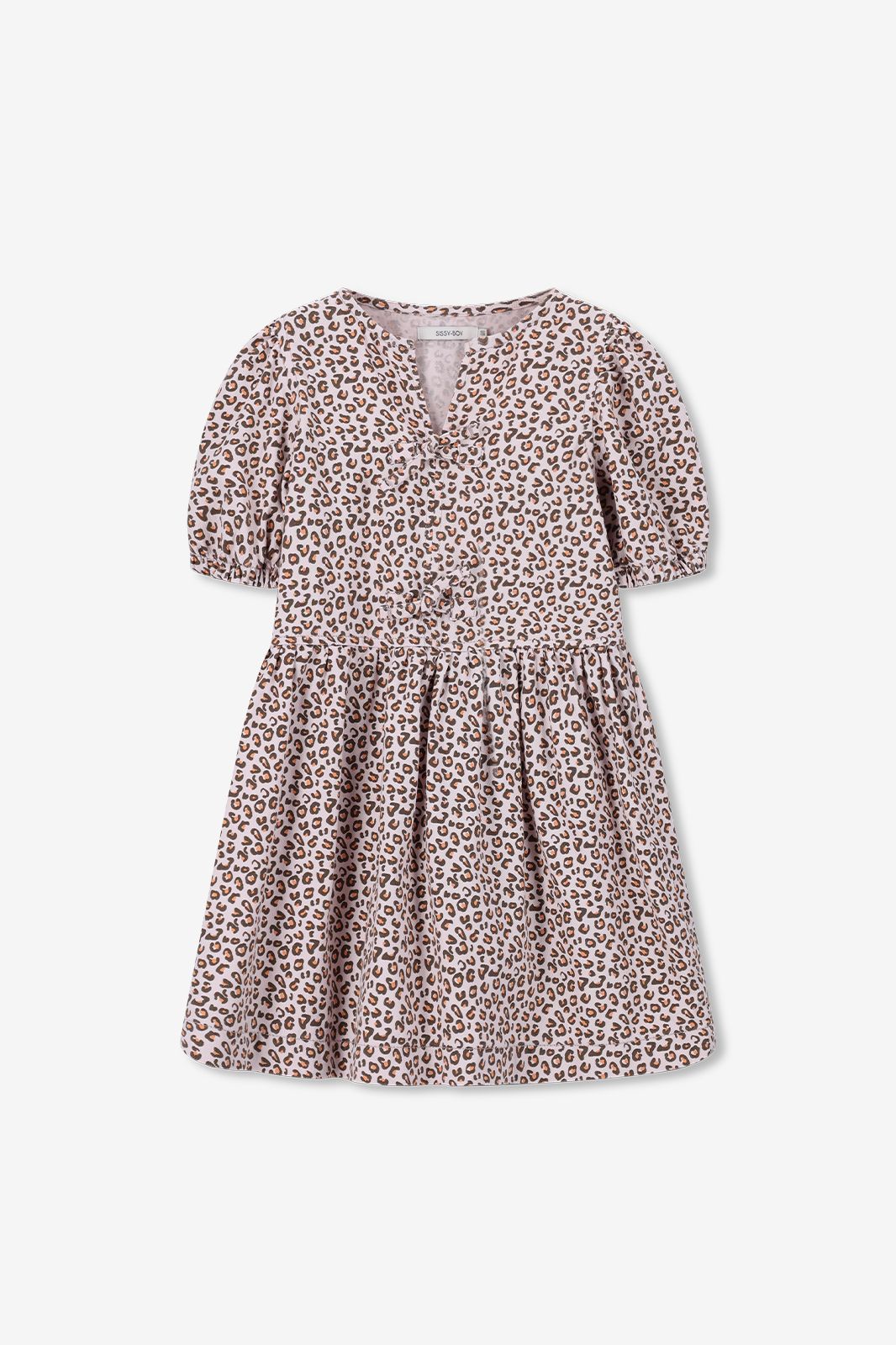 Kleid mit Leoprint - hellrosa
