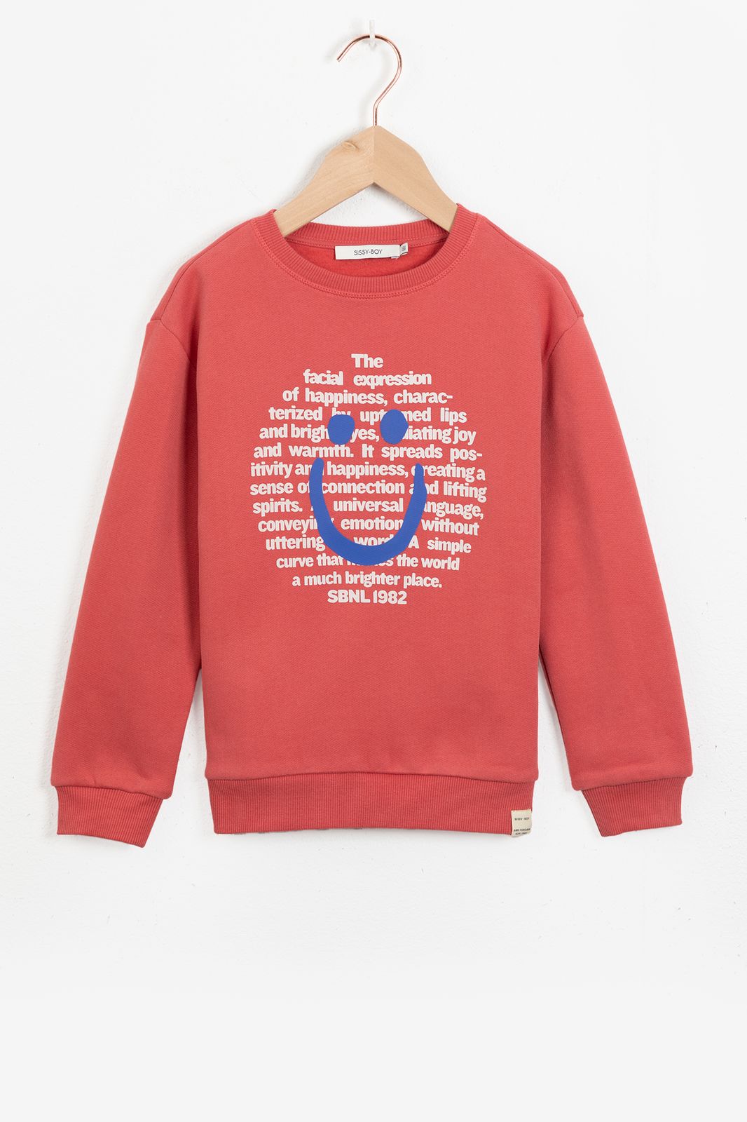 Sweater mit Smiley-Print - rot