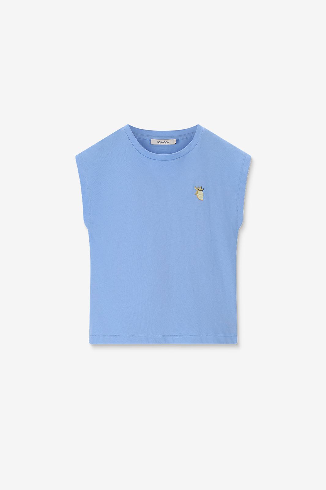 T-Shirt mit Flügelärmeln - hellblau