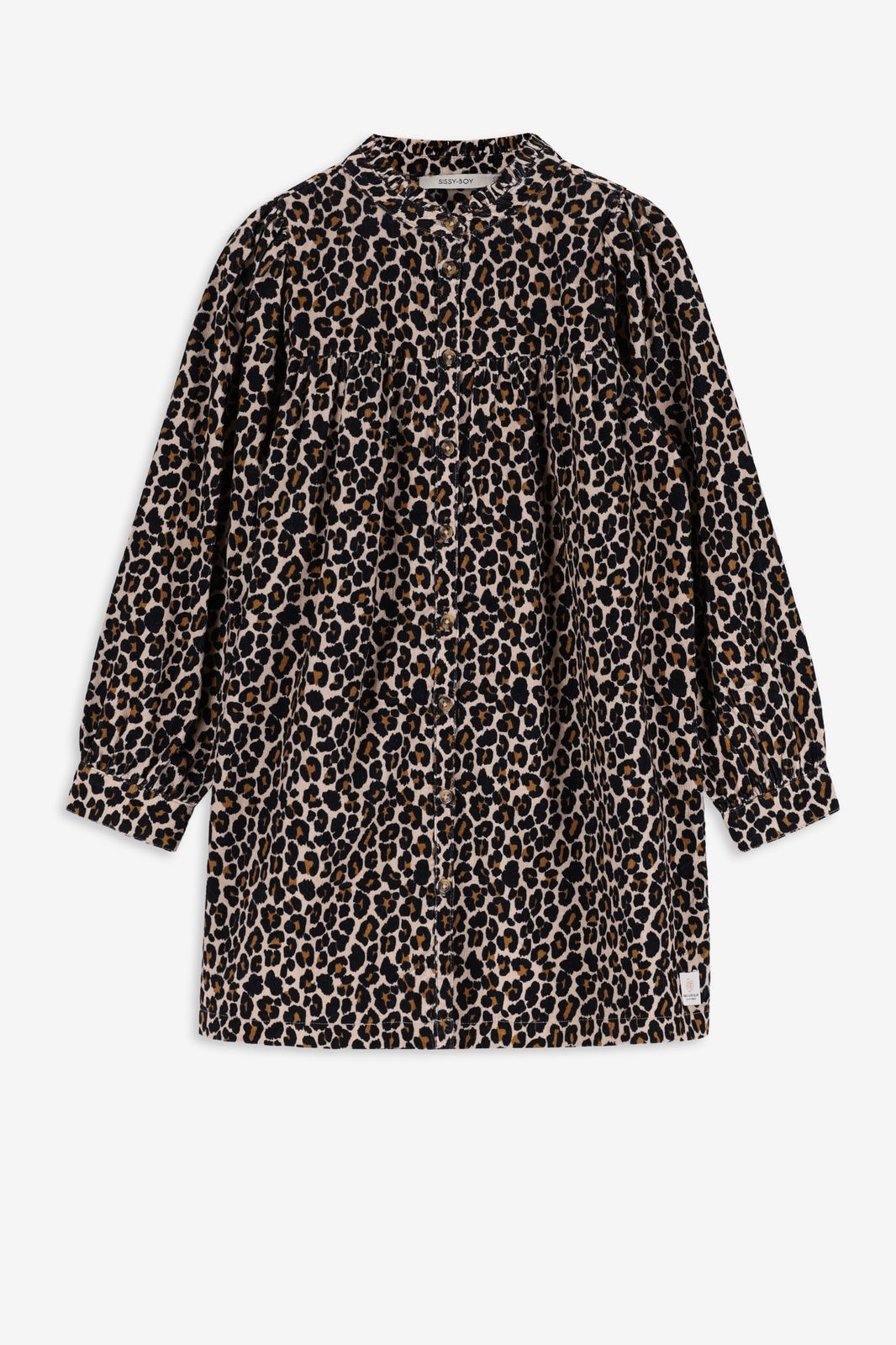 Kleid mit Leoprint - braun