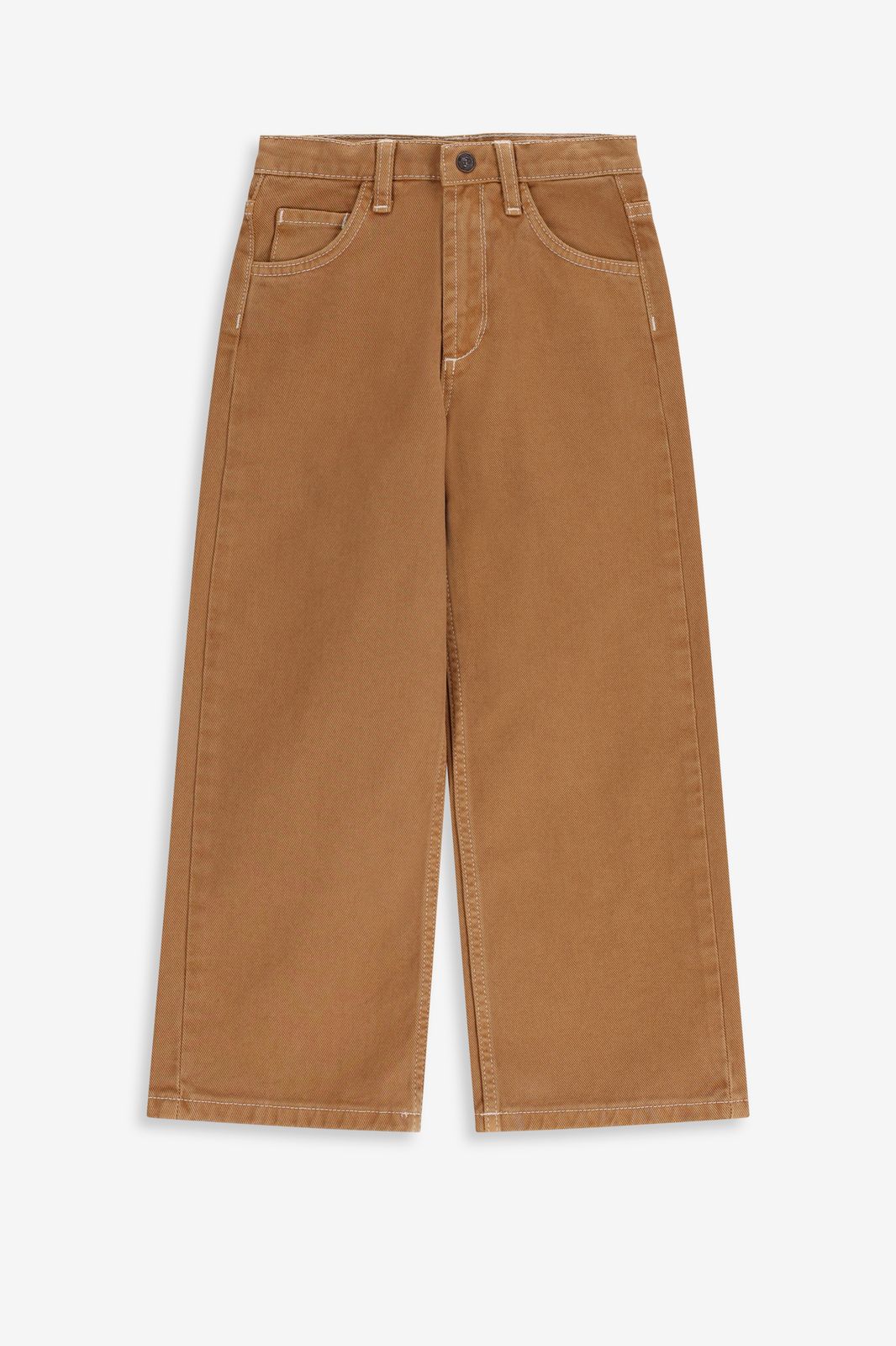 Weite Jeans - hellbraun