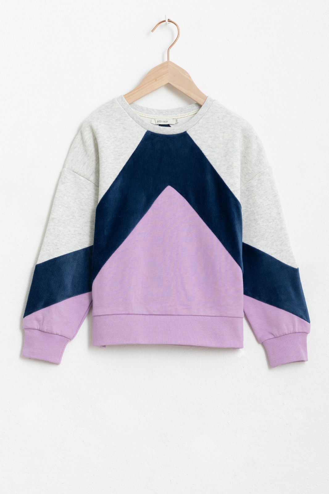 Color-Blocking-Sweater - lila