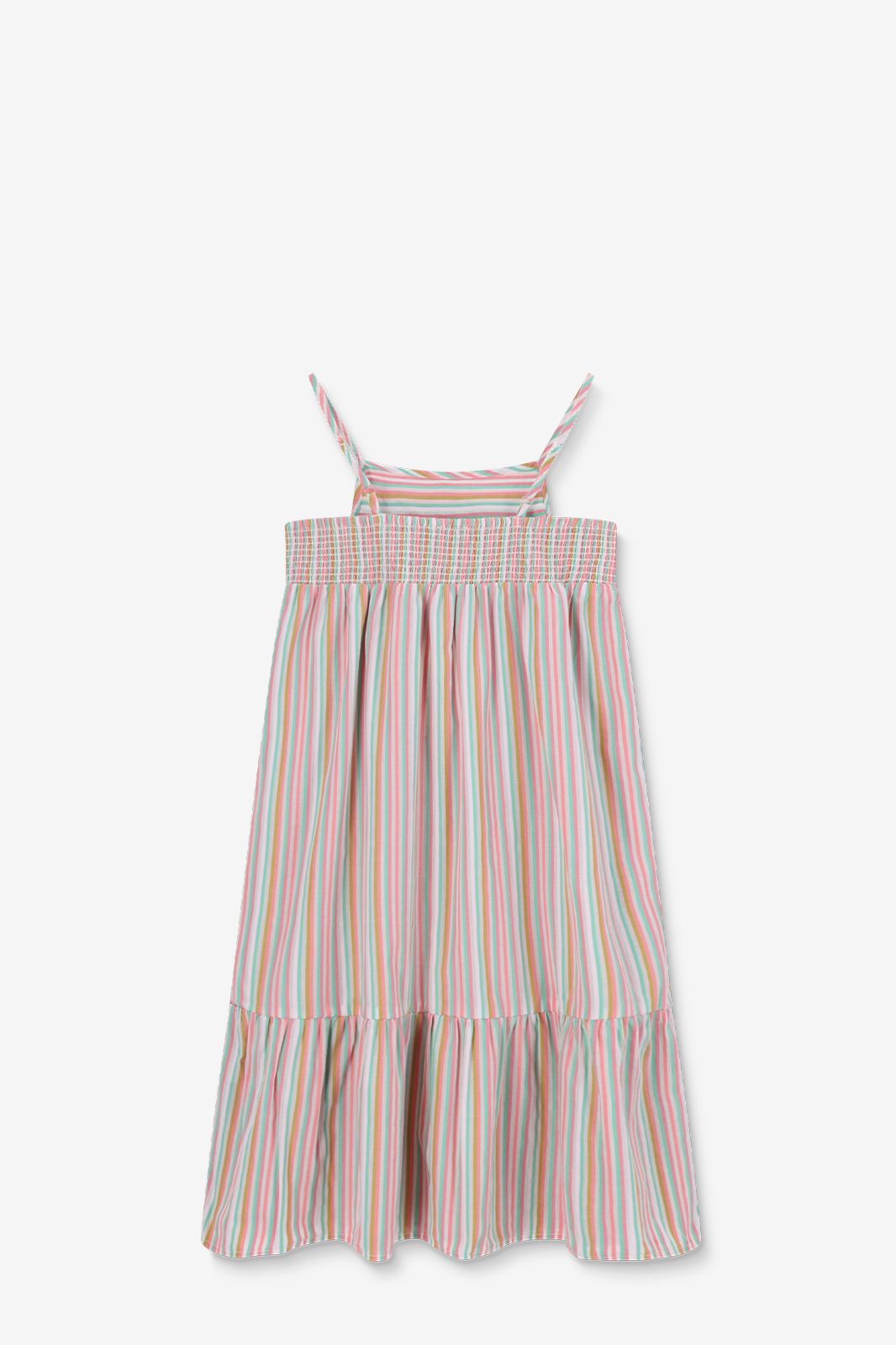 Gestreiftes Maxi-Kleid - mehrfarbig