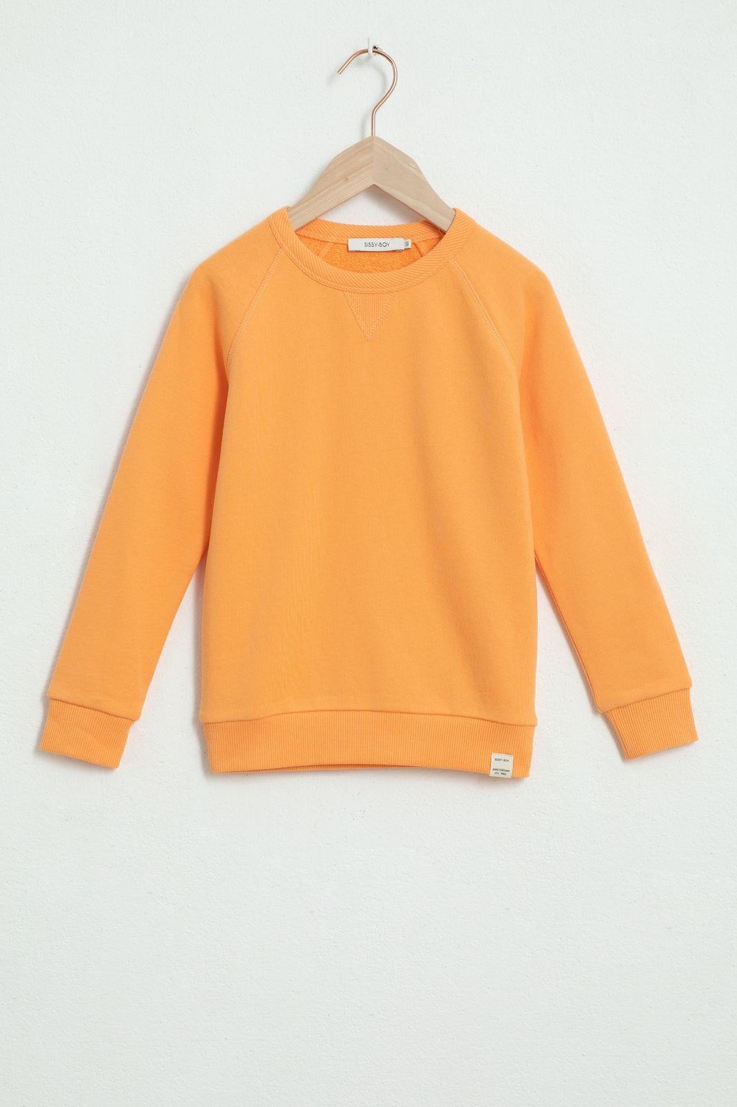 Orangefarbener Basic-Sweater