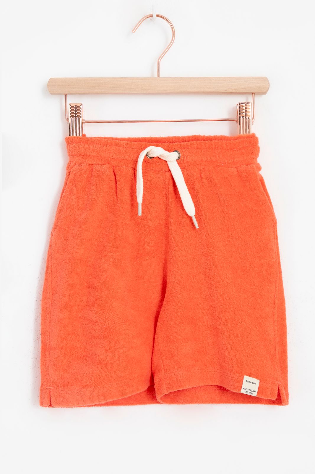 Shorts aus Nickistoff - orange