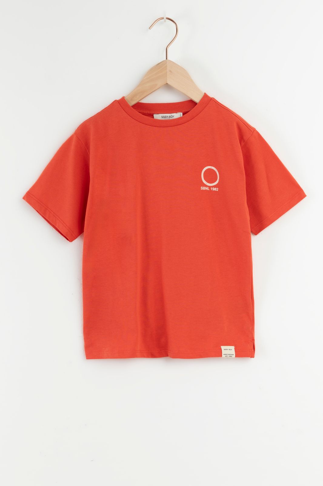 T-Shirt mit Artwork - orange