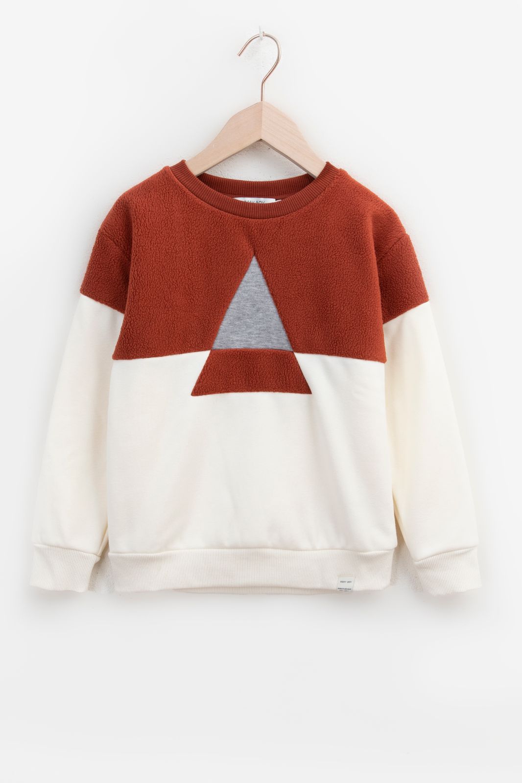 Sweater in Colorblocking-Optik - dunkelrot