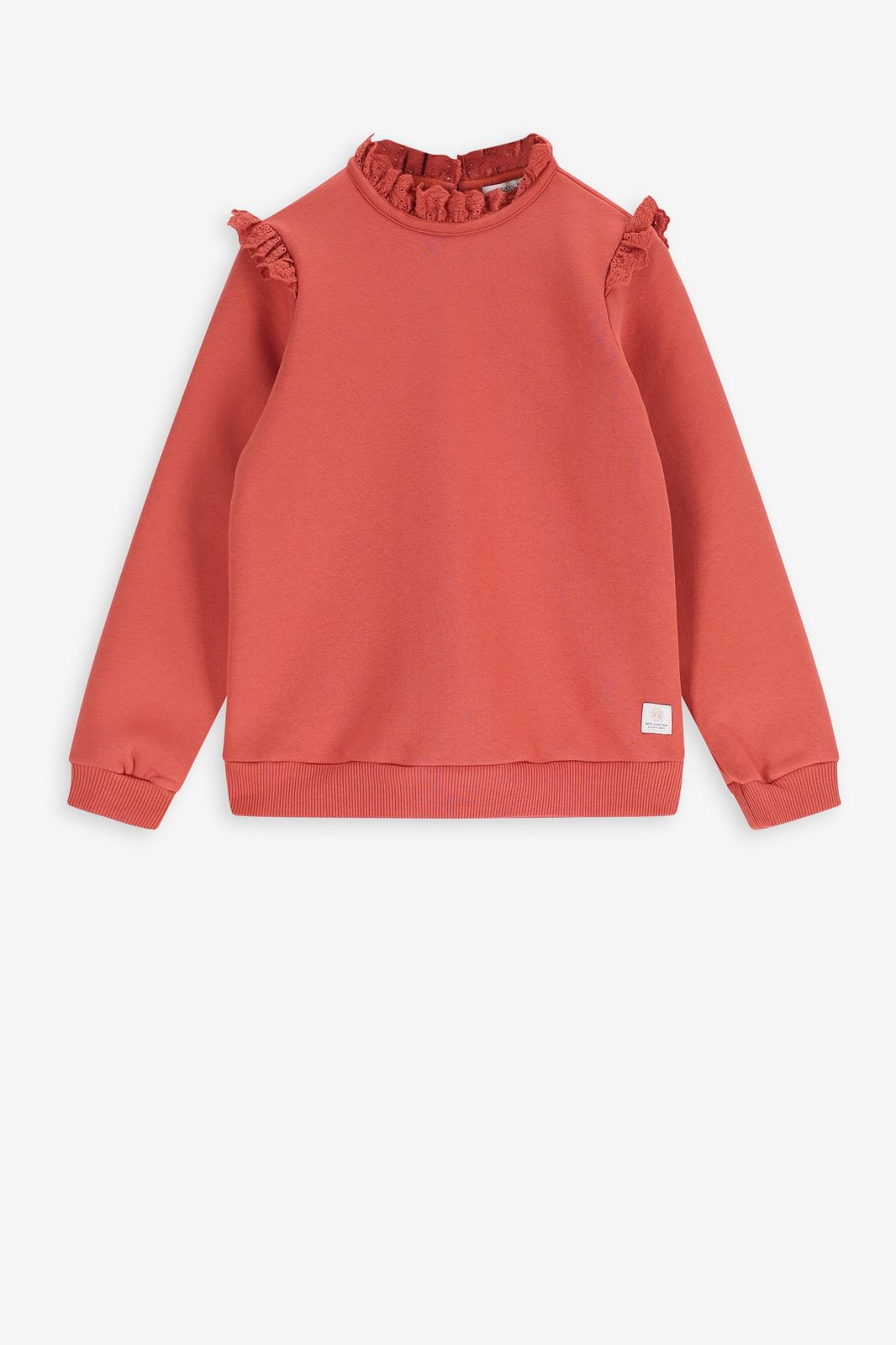 Sweater mit Rüschen-Details - orange