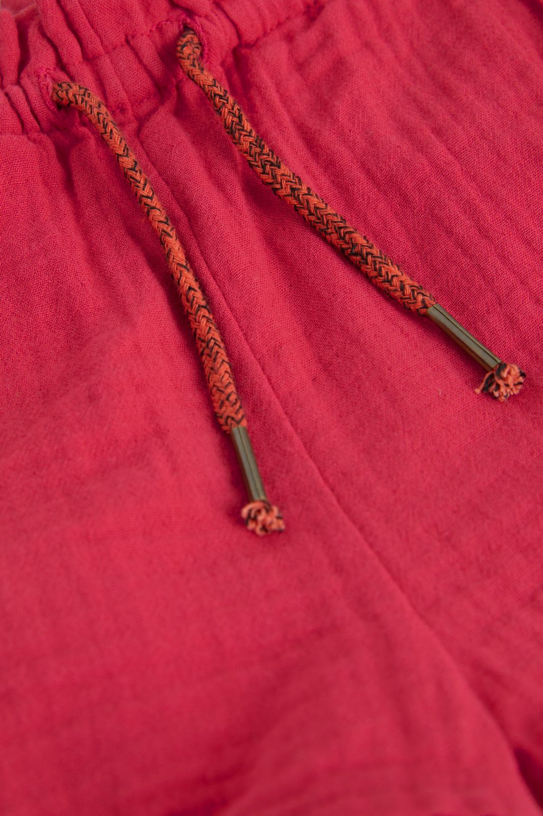 Paperbag-Shorts aus Musselin - rosa