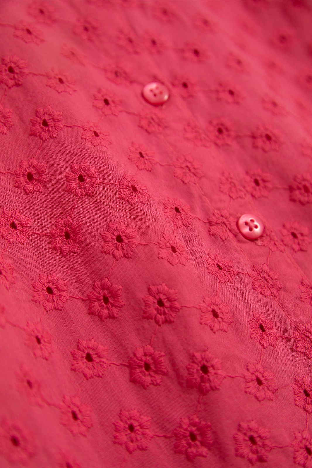 Bluse mit Anglaise-Stickerei - rosa