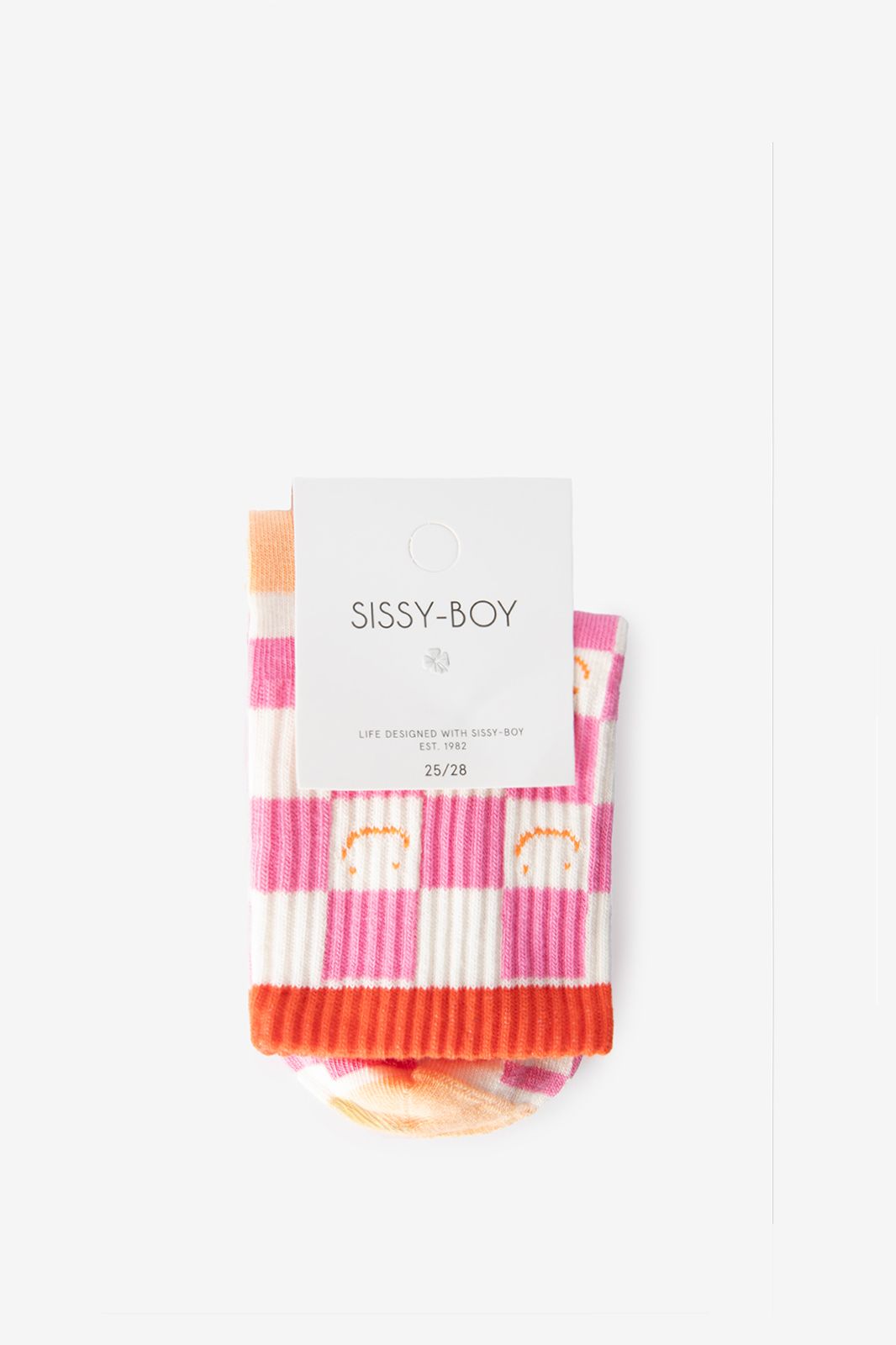 Socken mit Blockmuster - rosa
