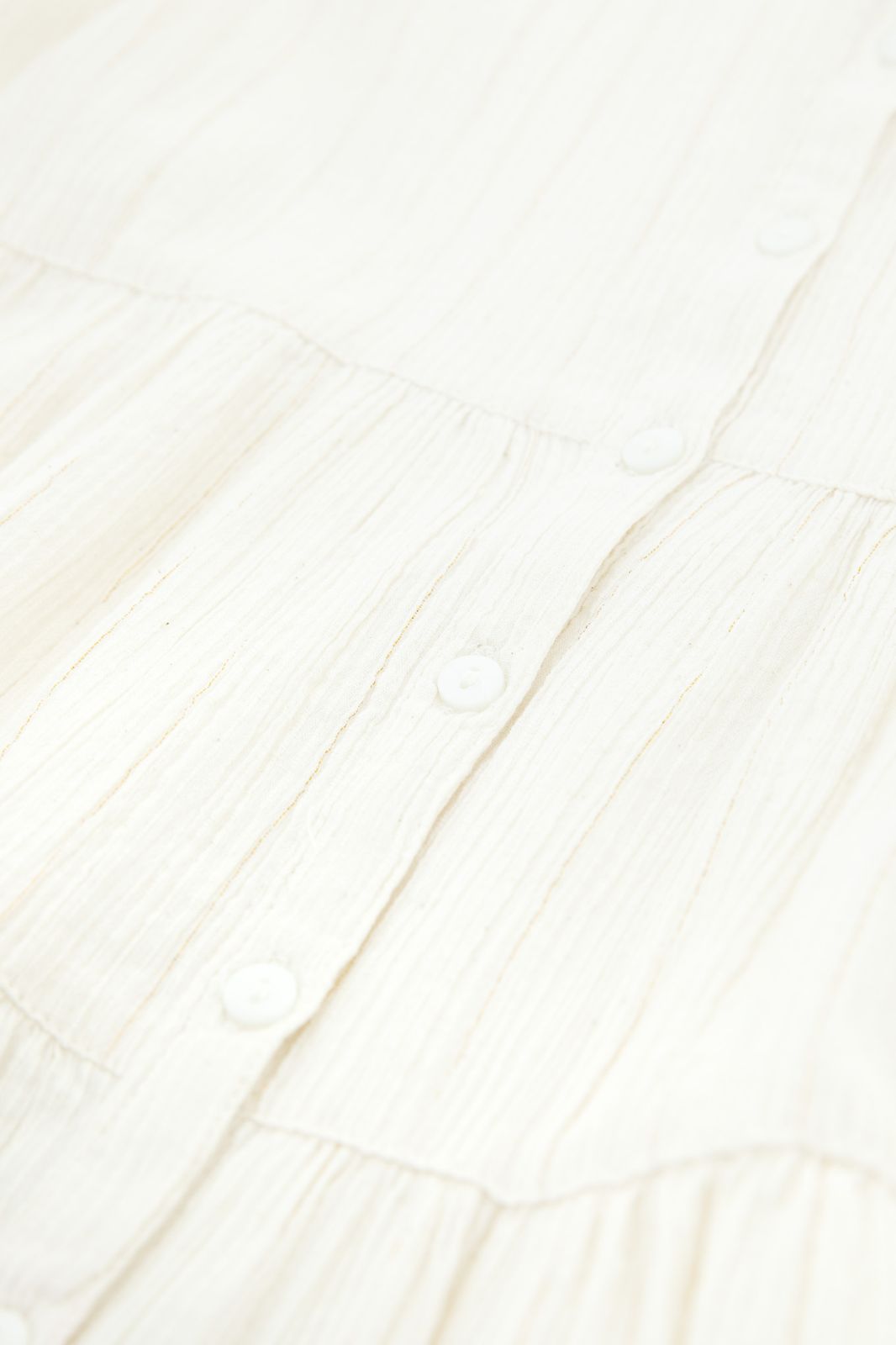 Kurzarm-Kleid mit Lurex-Details - beige