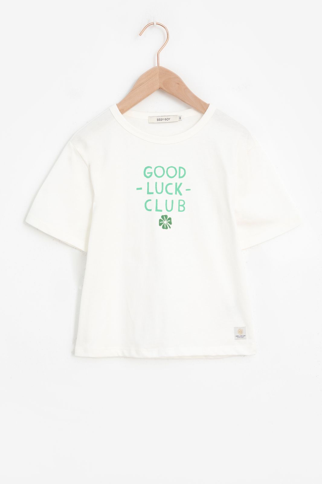 T-Shirt Good Luck Club - weiß