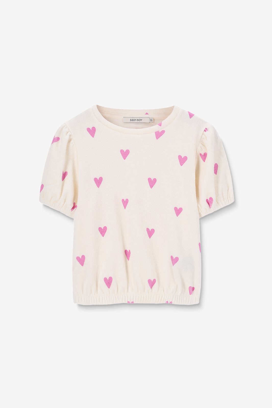 Nicki-Shirt mit Herzen - weiß