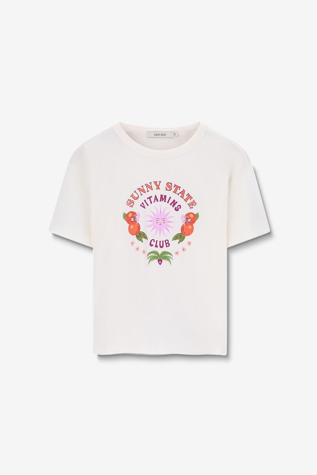 T-Shirt mit Artwork-Print - weiß