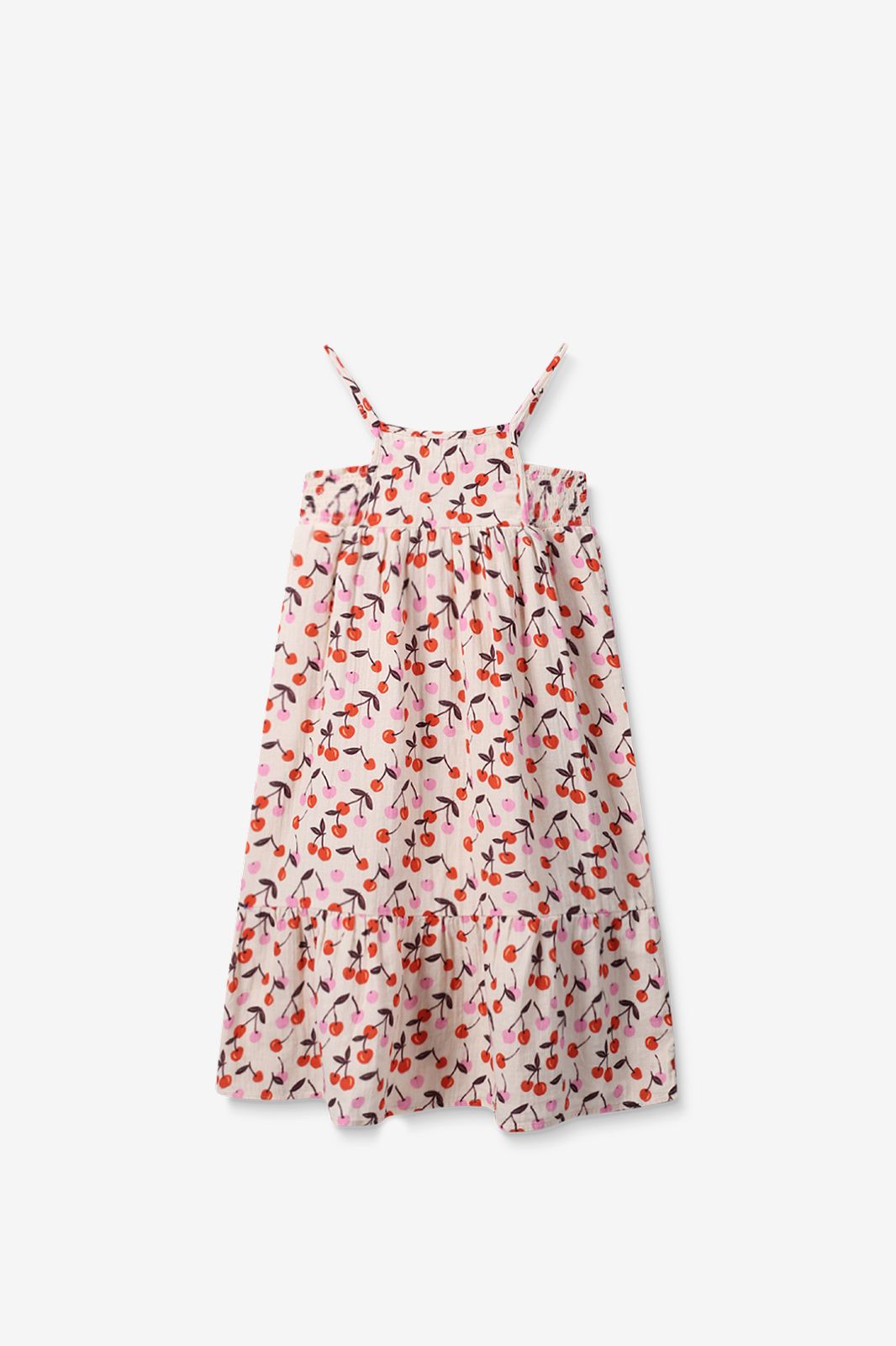 Kleid mit Kirschmuster - weiß